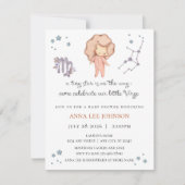 Maagd Zodiac Baby Shower Uitnodiging (Voorkant)