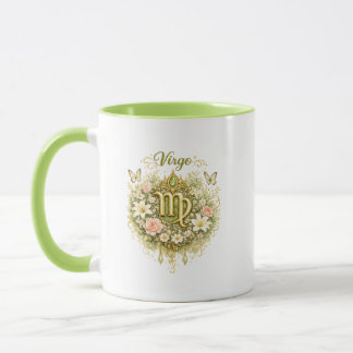 Maagd Zodiac Bloemhartmok – Elegante Astrologie  Mok