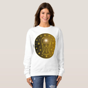 Maagd Zodiac Embleem Minimaal Hemels Symbool Trui