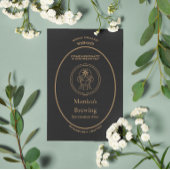 Maagd Zodiac Gouden Apothekersetiket Persoonlijk Briefkaart