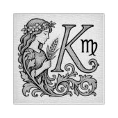 maagd Zodiac  (K) Rubberstempel (Afrduk)