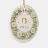 Maagd Zodiac Kerst Ornament – Winter Bloemstuk Wr (Rechts)