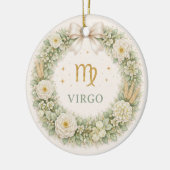 Maagd Zodiac Kerst Ornament – Winter Bloemstuk Wr (Links)