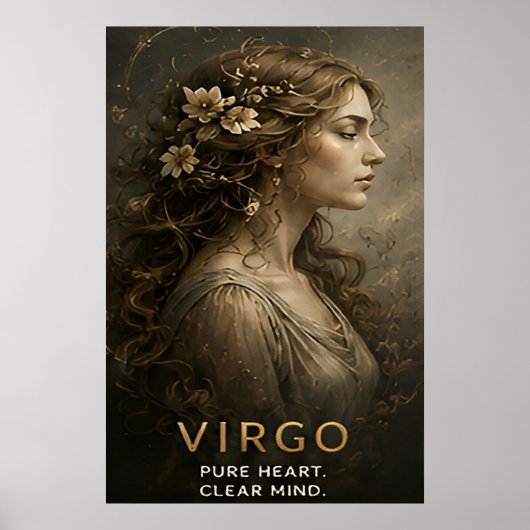 Maagd Zodiac Maagd Hemelse Astrologie Symbool Poster (Voorkant)