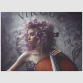 Maagd Zodiac Musicus Cello Decoupage Tissuepapier (Voorkant)