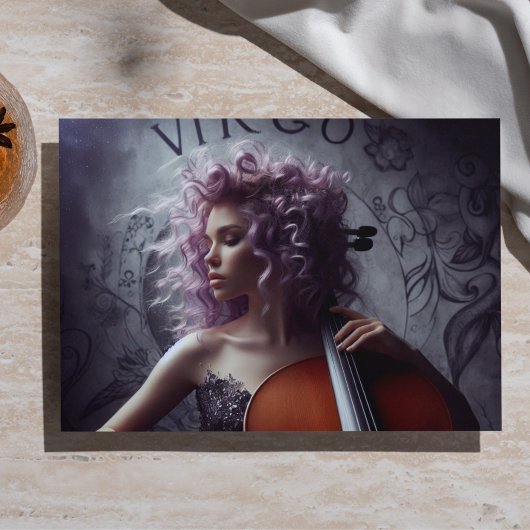 Maagd Zodiac Musicus Cello Decoupage Tissuepapier