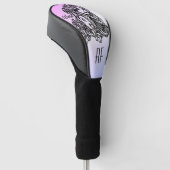 Maagd Zodiac Paarse Monogram Golfhoes Golfheadcover (Schuin)