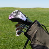Maagd Zodiac Paarse Monogram Golfhoes Golfheadcover (Insitu)
