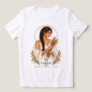 Maagd Zodiac Portret Grafisch Tri-Blend Shirt