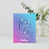 Maagd Zodiac Sterrenteken Horoscoop Constellatie Feestdagenkaart (Staand voorkant)