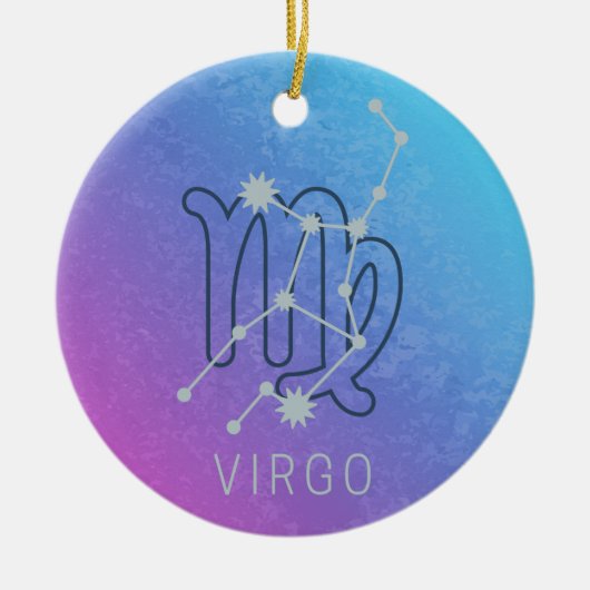 Maagd Zodiac Sterrenteken Horoscoop Constellatie Keramisch Ornament (Voorkant)