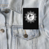 Maagd Zodiac-symbool met sterren & stralende zonne Button (Insitu)