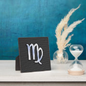 Maagd Zodiac-teken in stijl van koolstofvezel Fotoplaat (Insitu)