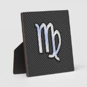 Maagd Zodiac-teken in stijl van koolstofvezel Fotoplaat (Voorkant)