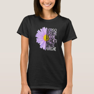 Maagd Zodiac Verjaardagsbloem Daisy Aster Schattig T-shirt