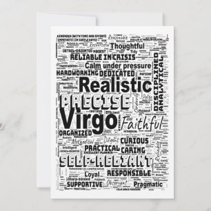 Maagd Zodiac Woordwolk Inspiratie Kaart