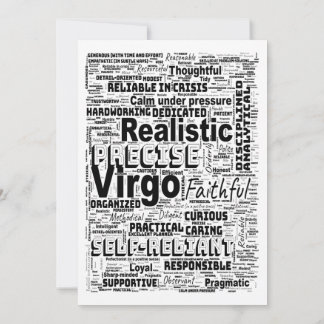 Maagd Zodiac Woordwolk Inspiratie Kaart