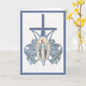 Maagd zonder bloem Mary Moeder met bloemen Kaart (Gele Bloem)