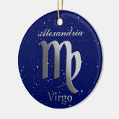 Maagd Zonneteken Symbool met Naam Keramisch Ornament (Links)
