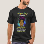 Maagd zwart afro meisje af dierenriem augustus sep t-shirt (Voorkant)