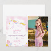 Maagdagavond uitnodiging van de Magische Unicorn m (Voorkant / Achterkant)