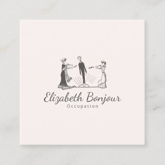 MaagdapAPIER/GROOTTE/VORM - Vierkante Visitekaartje (Voorkant)