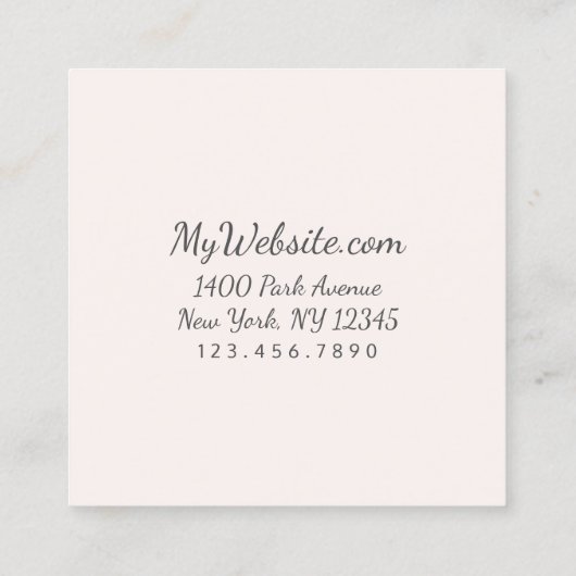 MaagdapAPIER/GROOTTE/VORM - Vierkante Visitekaartje (Achterkant)