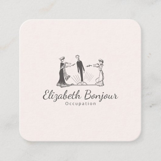 MaagdapAPIER/GROOTTE/VORM - Vierkante Visitekaartje (Voorkant)