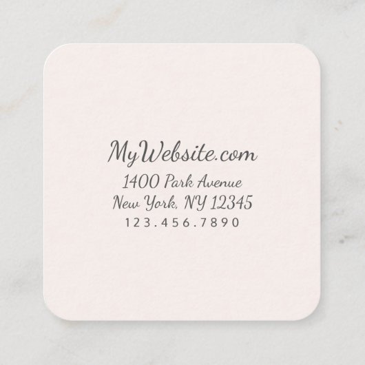MaagdapAPIER/GROOTTE/VORM - Vierkante Visitekaartje (Achterkant)