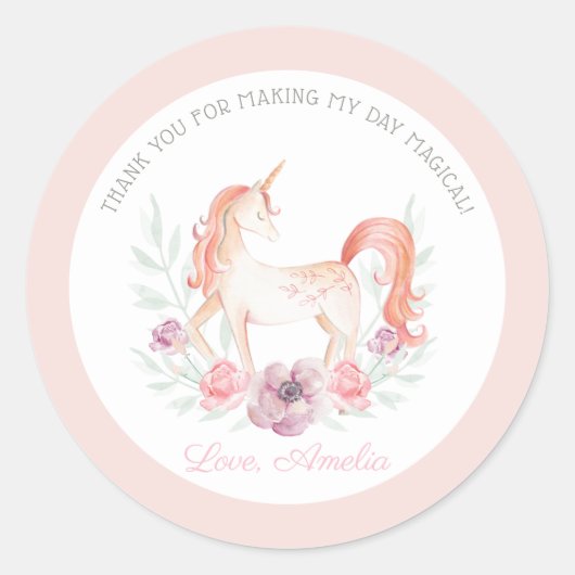 Maagdarmbloem Ronde Sticker (Voorkant)