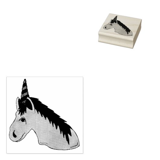 Maagdarmkanaal Unicorn Horse Mythical Creater Rubberstempel (Gestempeld)