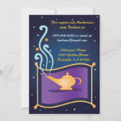 Maagdarmlamp en vliegend tapijt - uitnodiging (Achterkant)