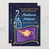 Maagdarmlamp en vliegend tapijt - uitnodiging (Voorkant / Achterkant)