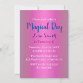 Maagdarmvlies en botervliegen Roze Floral-Birthday Kaart (Achterkant)