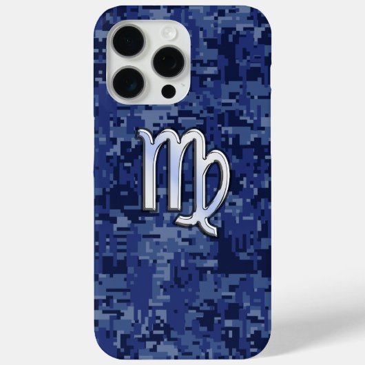 Maagddierentuin ondertekenen op Navy Blue Digital  Case-Mate iPhone Case (Achterkant)