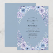 Maagdelijk serene botanische bruiloft kaart (Voorkant / Achterkant)