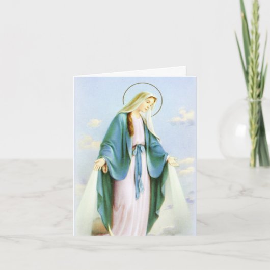 Maagdelijke Mary Crescent MoonCard Kaart (Voorkant)