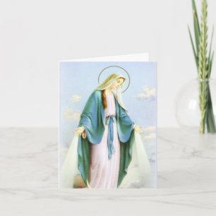 Maagdelijke Mary Crescent MoonCard Kaart