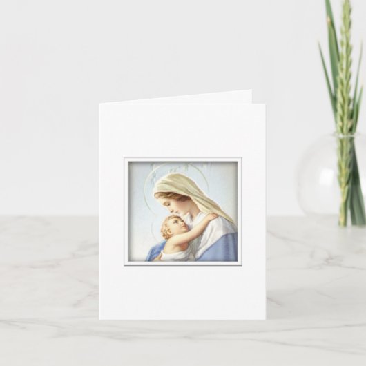 Maagdelijke Mary en Baby Jesus Card Feestdagen Kaart (Voorkant)
