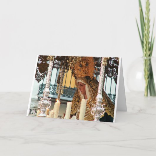 Maagdelijke Mary Feestdagen Kaart (Voorkant)