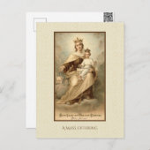 Maagdelijke Mary Jesus Catholic Mass Offering Briefkaart (Voorkant / Achterkant)