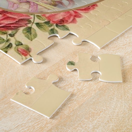 Maagdenbloem Mary Assumption Angels Roze Roses Legpuzzel (Zijkant)