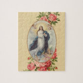 Maagdenbloem Mary Assumption Angels Roze Roses Legpuzzel (Verticaal)