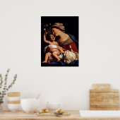 Maagdenbloem Mary en Baby Child Jesus-Sirani Poster (Keuken)