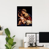 Maagdenbloem Mary en Baby Child Jesus-Sirani Poster (Thuiskantoor)