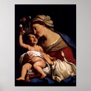 Maagdenbloem Mary en Baby Child Jesus-Sirani Poster