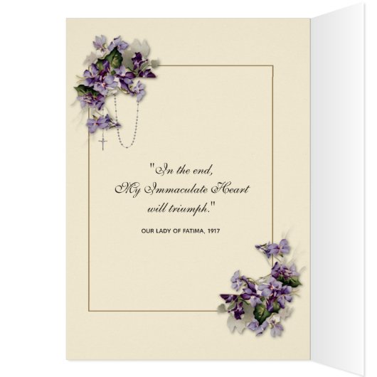 Maagdenbloem Mary Immaculate Heart Fatima (Binnen (Links))