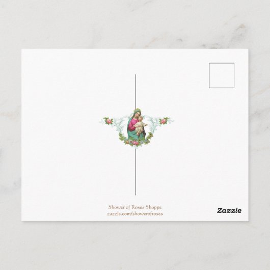 Maagdenbloem Mary Jesus Latijn  Briefkaart (Achterkant)