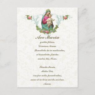 Maagdenbloem Mary Jesus Latijn Briefkaart