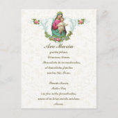 Maagdenbloem Mary Jesus Latijn  Briefkaart (Voorkant)